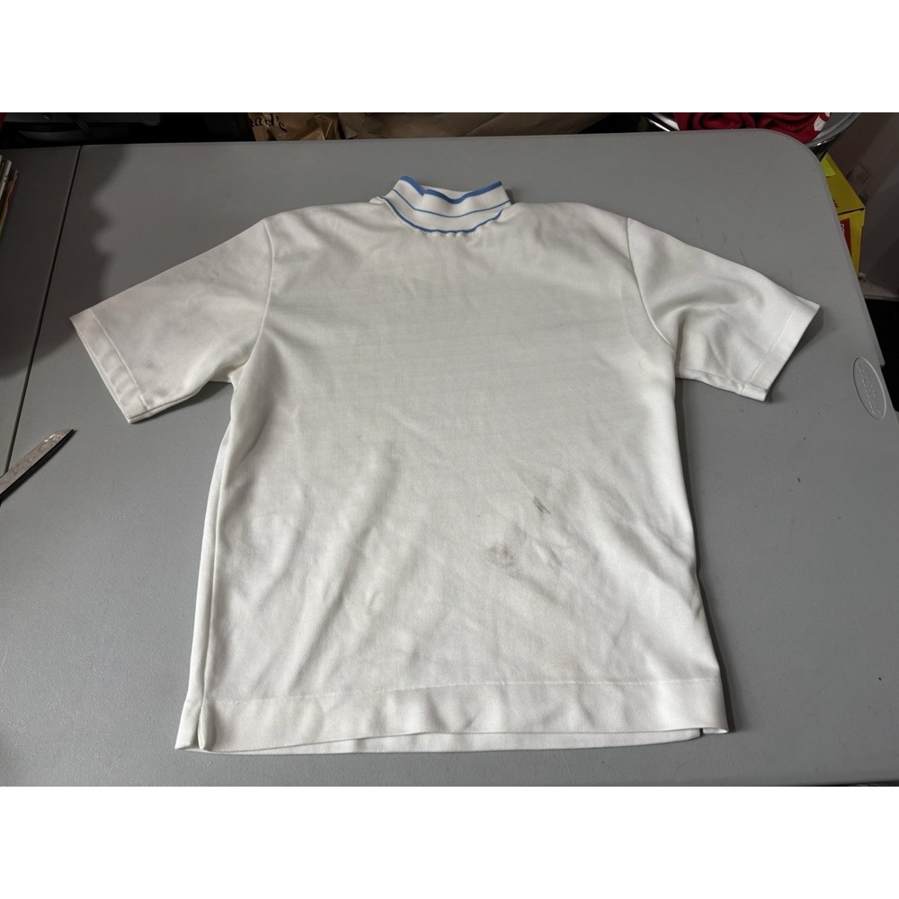 Vtg‎ Jefftron Lord Jeff M White Mockneck Tshirt Polyester